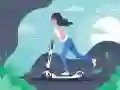 Spel Puzzel van elektrische scooter ritten online Spel Puzzel van elektrische scooter ritten online