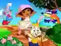 Spel Dora Vrolijke Pasen. Zoek de verschillen online
