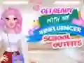Spel Maak je klaar met mij #InfluencerSchooloutfits online Spel Maak je klaar met mij #InfluencerSchooloutfits online