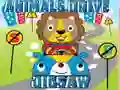 Spel Dieren Rijden Puzzel online Spel Dieren Rijden Puzzel online