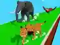 Spel Dieren Transformatie Race 3D online Spel Dieren Transformatie Race 3D online