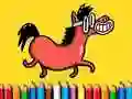 Spel Terug naar school: Pony kleurboek online Spel Terug naar school: Pony kleurboek online