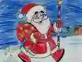 Spel Kleurplaat van de Kerstman online Spel Kleurplaat van de Kerstman online