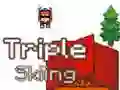 Spel Drievoud Skiën 2D online Spel Drievoud Skiën 2D online