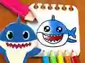 Spel Baby Shark Kleurenboek online Spel Baby Shark Kleurenboek online