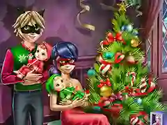Spel Gestippelde Meisje Familie Kerst online