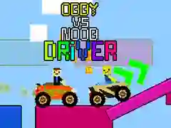 Spel Obby vs Noob Bestuurder online Spel Obby vs Noob Bestuurder online