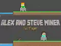 Spel Alex en Steve: Mijnwerker voor Twee Spelers online Spel Alex en Steve: Mijnwerker voor Twee Spelers online