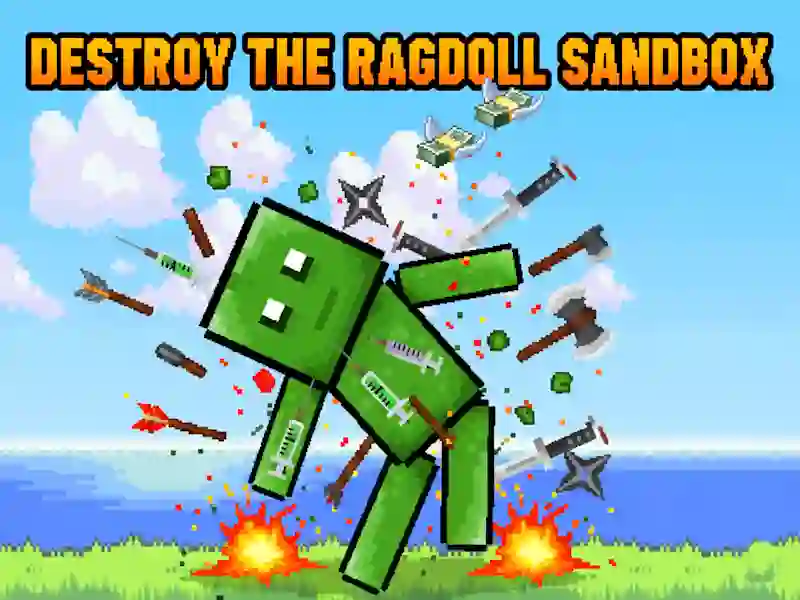 Spel Vernietig de Ragdoll-zandbak online