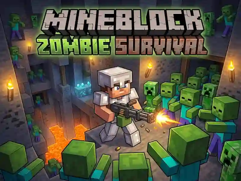 Spel Mineblock Zombie Survival online