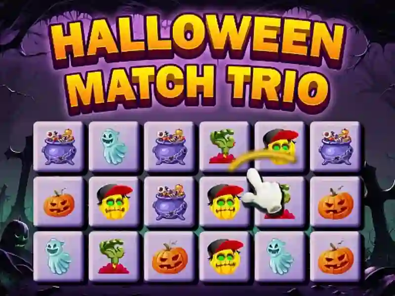 Spel Halloween-wedstrijdtrio online Spel Halloween-wedstrijdtrio online
