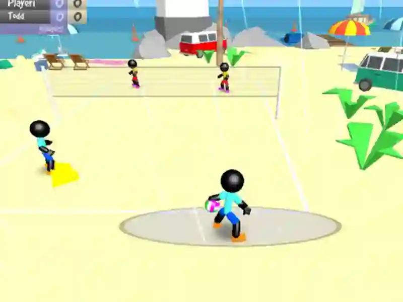Spel Stickman Beach Volleybal online