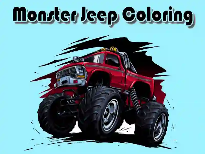 Spel Monster Jeep kleurplaat online