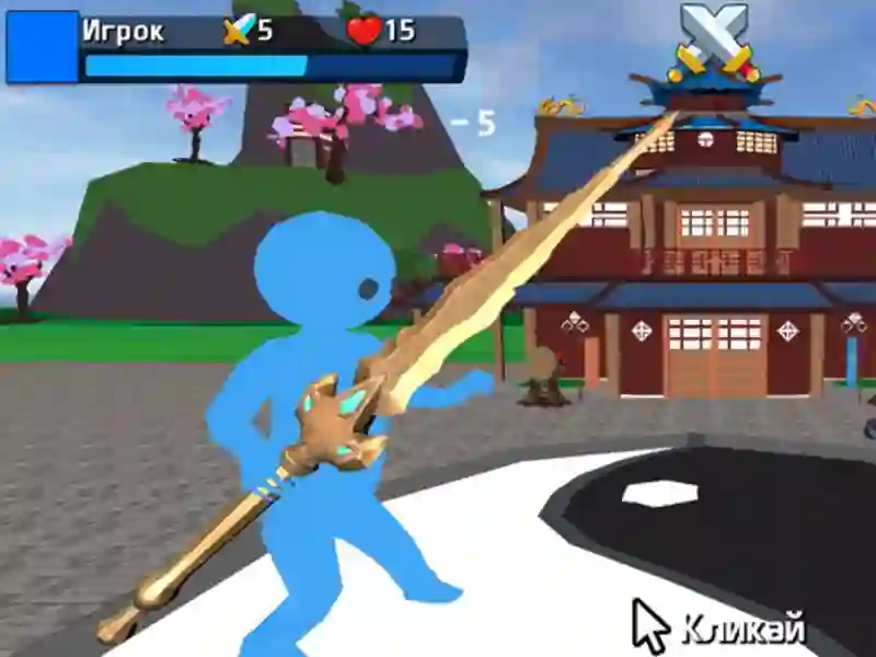 Spel Obby stickman op zwaarden online