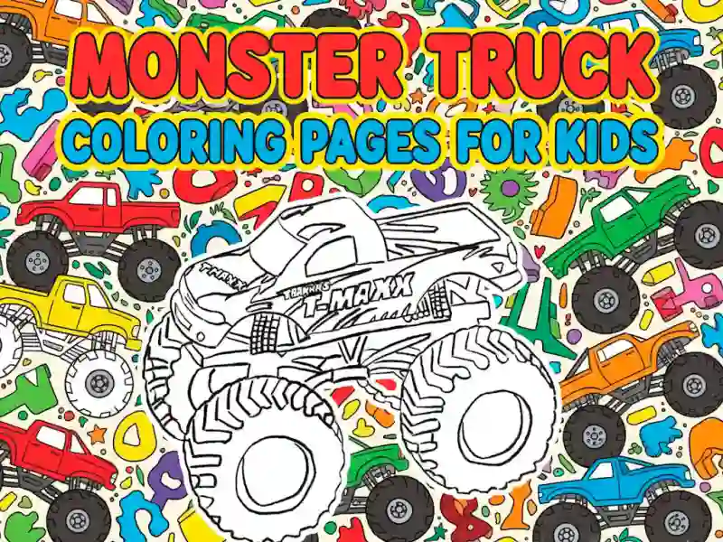 Spel Monster Truck Kleurplaten voor kinderen online