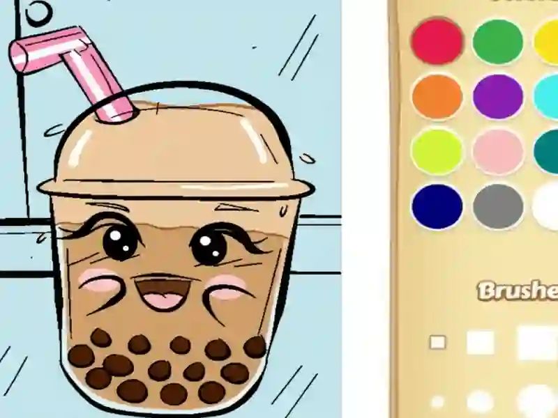 Spel Boba Tea Colour Book for Kids online