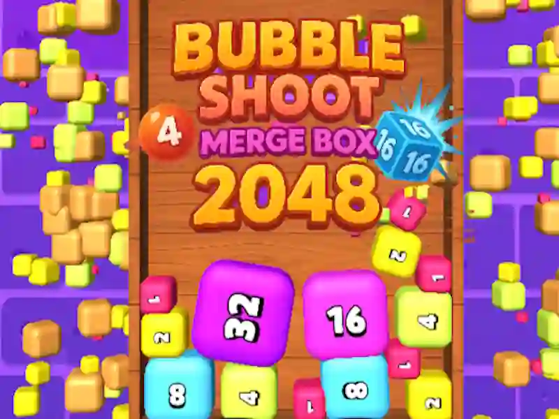 Spel Bubble Shoot Merge Box 2048 online