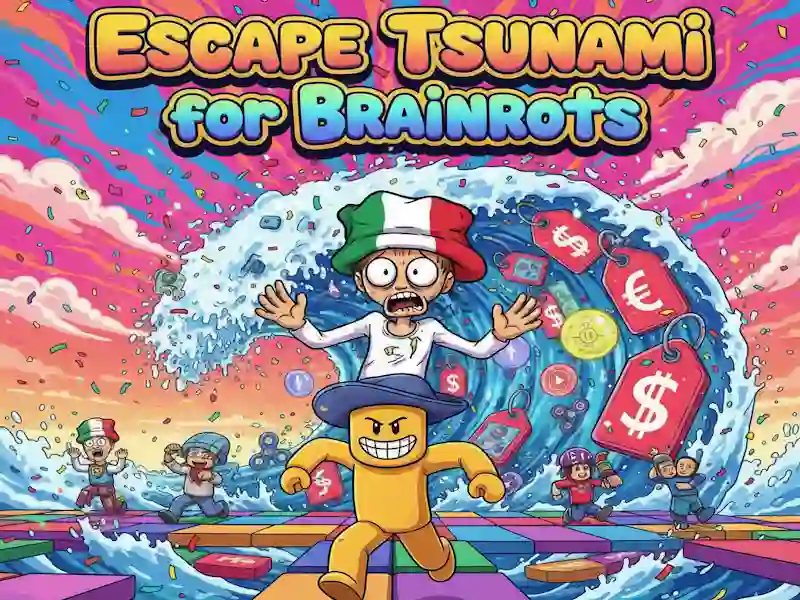 Spel Ontsnap aan de Tsunami voor Brainrots online