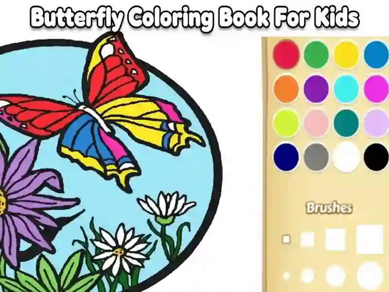 Spel Vlinder kleurboek voor kinderen online Spel Vlinder kleurboek voor kinderen online