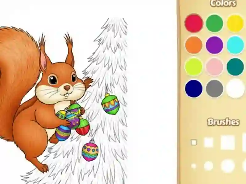 Spel Kerstmisdier kleurboek voor kinderen online