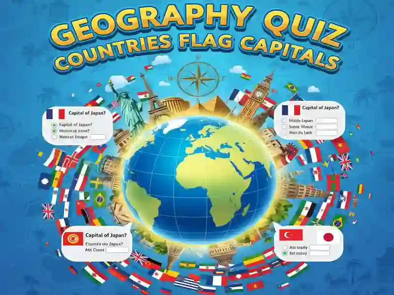 Spel Geografie Quiz Landen Vlag Hoofdsteden online
