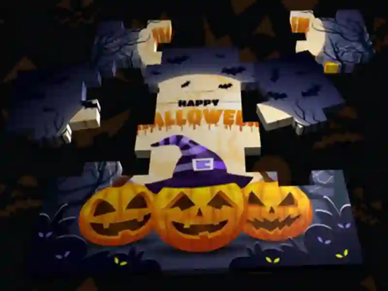 Spel 3D Halloween-puzzel online