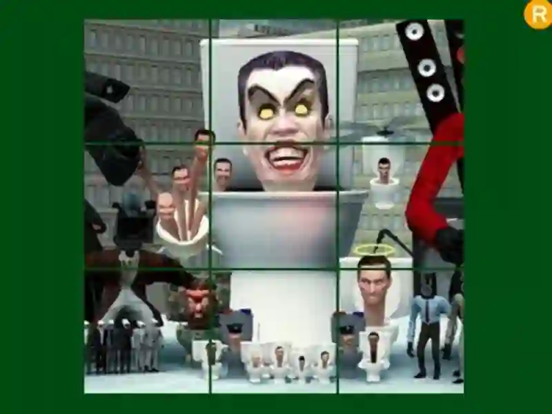 Spel Skibidi toilet glijdende puzzel online