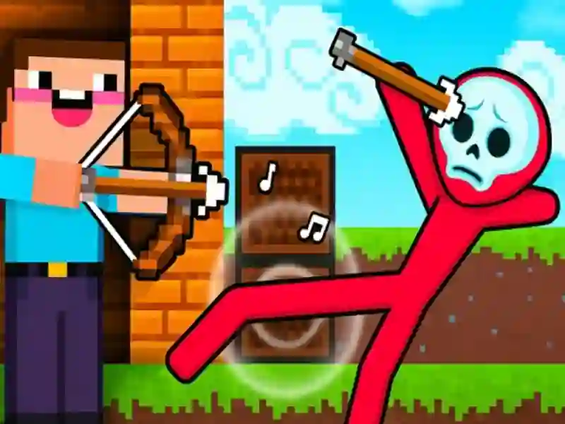 Spel Noob Archer versus Stickman-zombie online