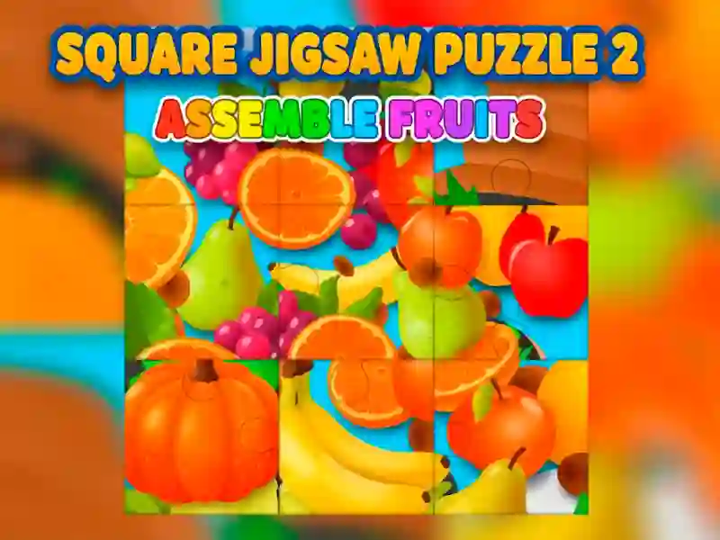 Spel Vierkante puzzel 2 — Monteer fruit online