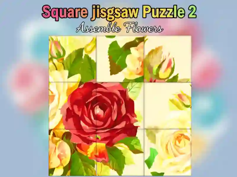Spel Vierkante puzzel 2 Bloemen in elkaar zetten online