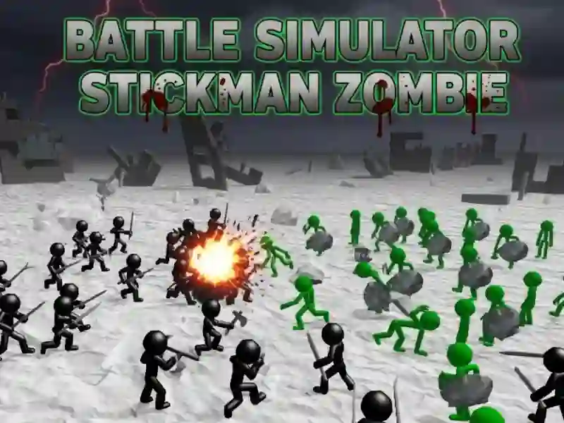 Spel Gevechtssimulator Stickman Zombie online