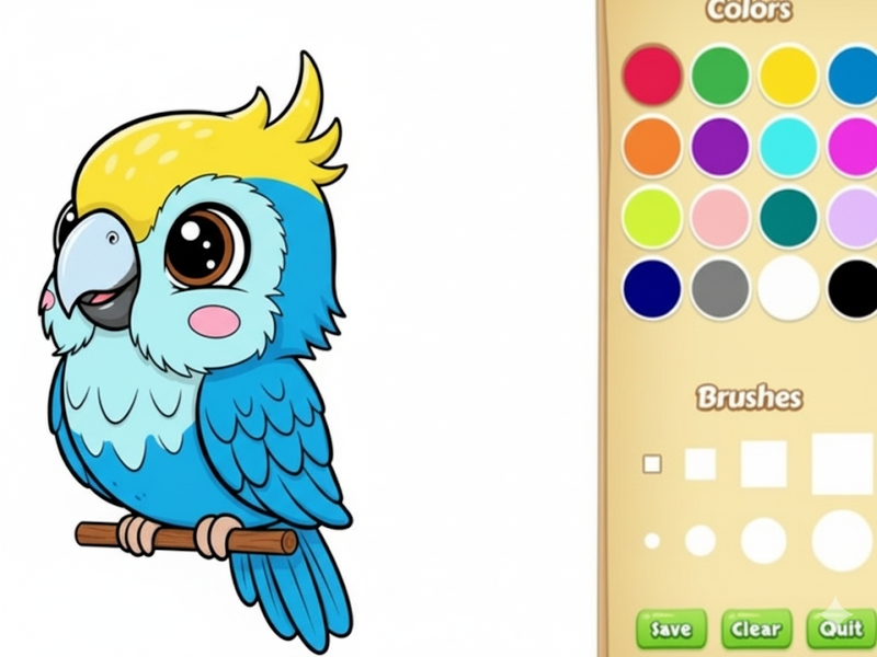 Spel Kawaii Animal Color Book online