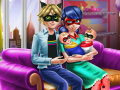 Spel Gestippelde Meisje: Familie Dag online