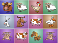 Spel Boerderij dieren bijpassende puzzels online