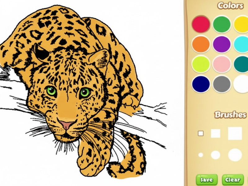 Spel Realistische dierenkleurboek voor kinderen online