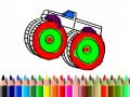 Spel Terug naar school: Monstertruck kleurplaat online
