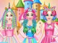 Spel Haar Salon van de Prinsessen Regenboog Eenhoorn online