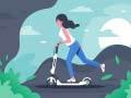 Spel Puzzel van elektrische scooter ritten online