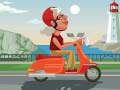 Spel Kleurplaat Stads Scooter Rit online