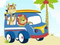 Spel Schattige Dieren Met Auto's: Zoek de Verschillen online