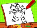 Spel Gemakkelijk Kleurboek Dinosaurus voor Kinderen online