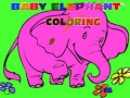 Spel Baby Olifant Kleurplaat online