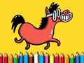 Spel Terug naar school: Pony kleurboek online