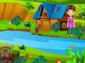 Spel Een Kat Speeltje Vinden Vanuit het Bos Huis online