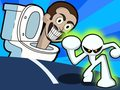 Spel Stickman tegen Skibidi Toilet online