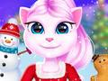 Spel Kat Meisje Kerst Decoratie Spel online