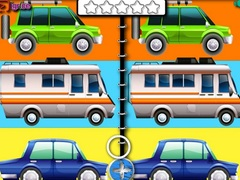 Spel Cartoon Auto's Zoek de Verschillen online