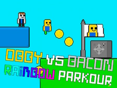 Spel Obby vs Bacon Regenboog Parkour online