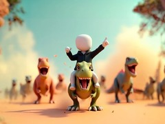 Spel Stickman: Dinosaurussen Arena online