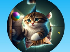 Spel Ronde Puzzel: Verzamelen van Afbeeldingen met Schattige Kittens online